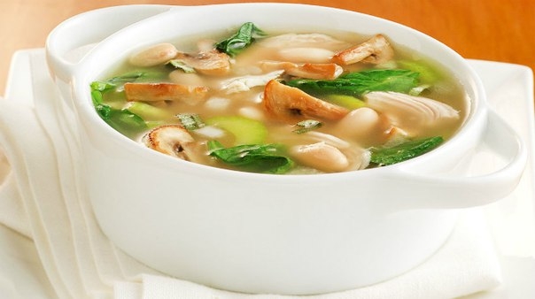 Грибной суп с телятиной