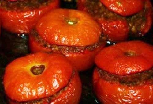 Фаршированные помидоры с грибами
