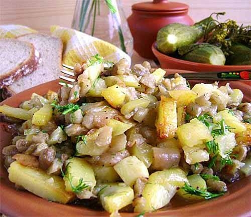 Картофель с баклажанами