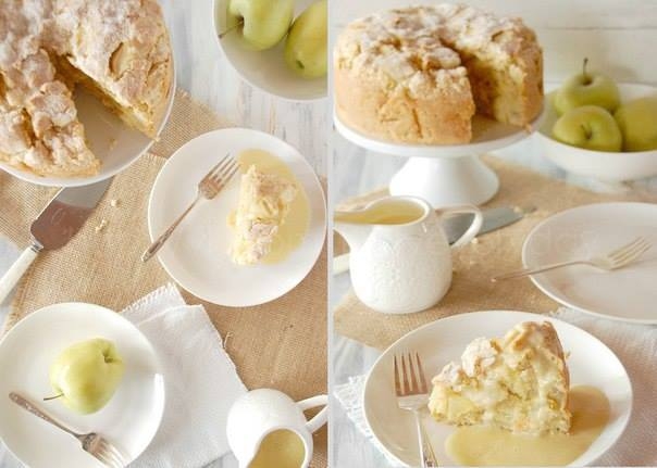 Ирландский яблочный пирог с заварным кремовым соусом