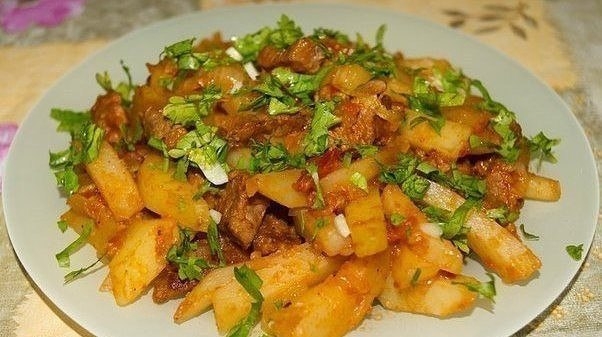 Азу по татарски с картофелем