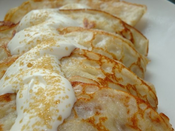 Сливочные,манные блины