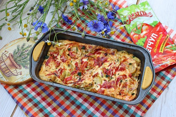 Запеканка из курицы с овощами "Летняя"
