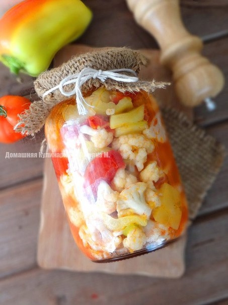 Салат с цветной капустой консервированный