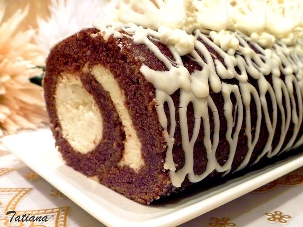Финиковый рулет со сливочным кремом