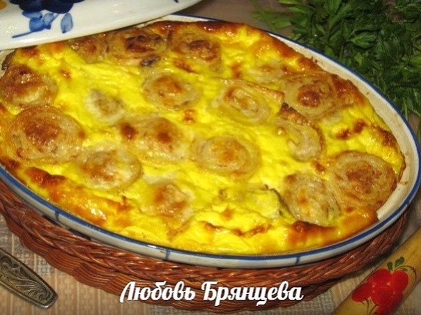 МЯСНОЙ ПИРОГ ИЗ ТОНКИХ БЛИНЧИКОВ
