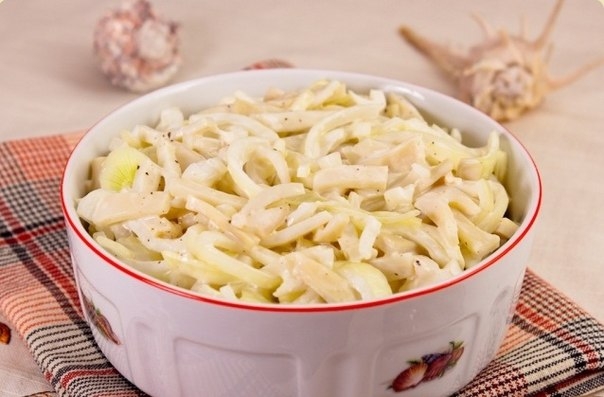 Кальмары под майонезом