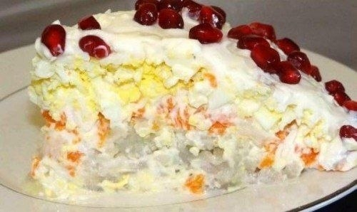 Салат новогодний «Сельдь под гранатовой шубкой»