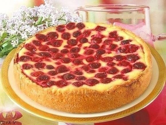 Вкуснейший пирог-сметанник с ягодами. Отличный рецепт десерта к чаю