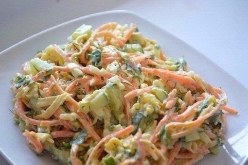 Салат из корейской морковки и курицы