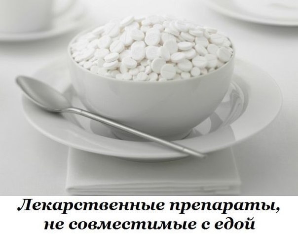 Лекарственные препараты, не совместимые с едой Лекарственные препараты, не совместимые с едой
