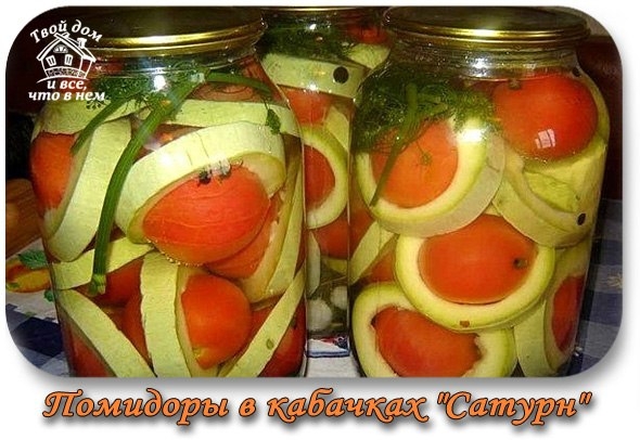 Помидоры в кабачках «Сатурн» Помидоры в кабачках «Сатурн»
