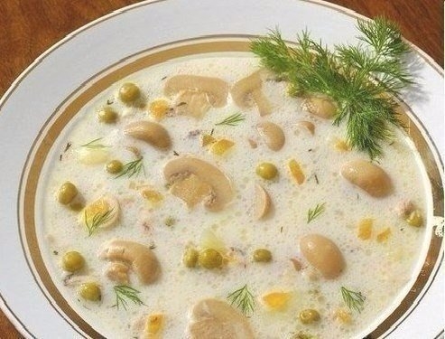 Сырный супчик с грибами