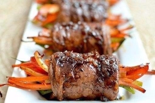 РОЛЛЫ ИЗ ГОВЯДИНЫ С ОВОЩАМИ