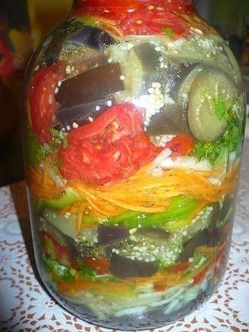 Баклажаны по-корейски (в банку, очень вкусно!) Баклажаны по-корейски (в банку, очень вкусно!)