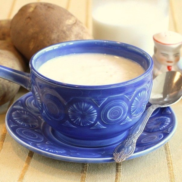 Суп-пюре из картофеля с чесноком