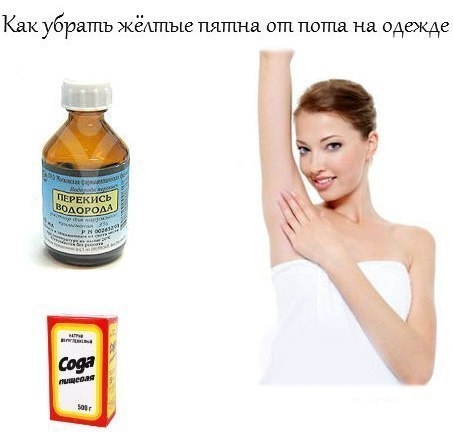 КАК УБРАТЬ ЖЁЛТЫЕ ПЯТНА ОТ ПОТА У ПОДМЫШЕК НА ОДЕЖДЕ?