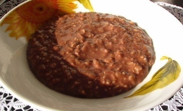 Шоколадная овсяная каша.