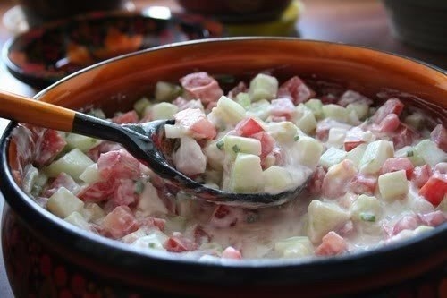 Овощной салат с брынзой