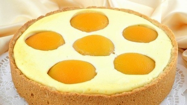 ОБАЛДЕННЫЙ ТВОРОЖНЫЙ ПИРОГ С ПЕРСИКАМИ