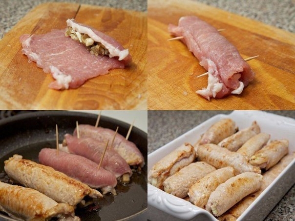 Крученики с грибами Крученики с грибами