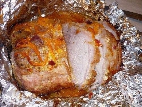 Свинина в фольге с овощами