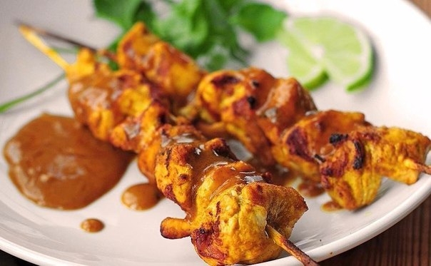 Шашлык из курицы в маринаде из грецких орехов