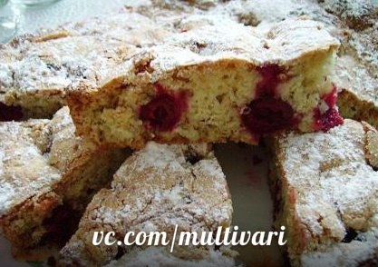 Вишневая шарлотка Вишневая шарлотка