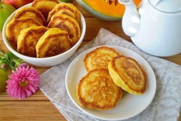 Оладьи из тыквы на кефире