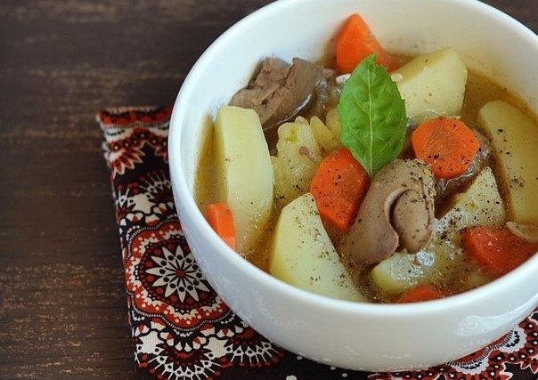 Картофель с мясом и печенью. Картофель с мясом и печенью.