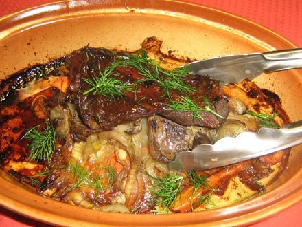 Мясо запеченное с овощами Мясо запеченное с овощами