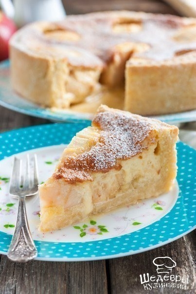 ЯБЛОЧНЫЙ ПИРОГ С ЗАЛИВКОЙ