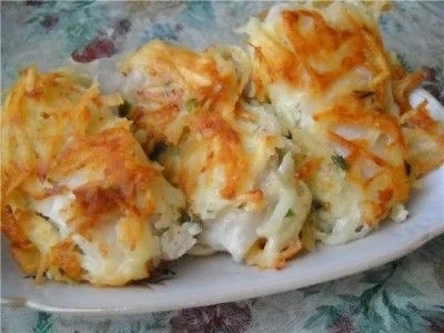 Рыбка, жаренная в картофельной рубашке