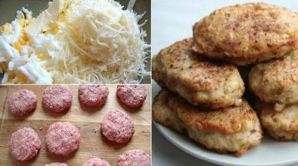 Нежные котлетки с начинкой Нежные котлетки с начинкой