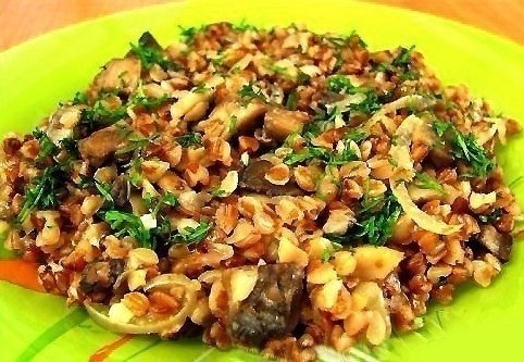 Гречка, запеченная с грибами