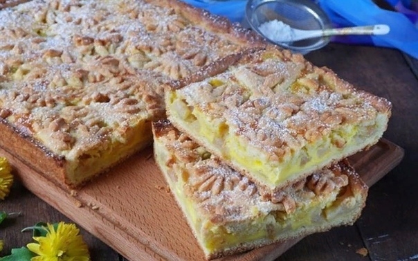 Песочный пирог с яблоками Песочный пирог с яблоками