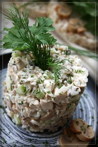 Салат с рисом и грибами Салат с рисом и грибами