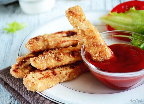 Куриные пальчики в хрустящей панировке Куриные пальчики в хрустящей панировке