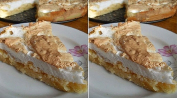 Яблочный пирог с мягким безе