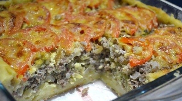 Мясной пирог из картофельного теста Мясной пирог из картофельного теста
