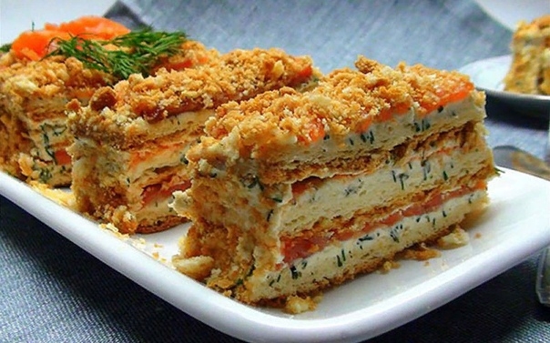 Закусочный пирог с рыбой и сыром Закусочный пирог с рыбой и сыром