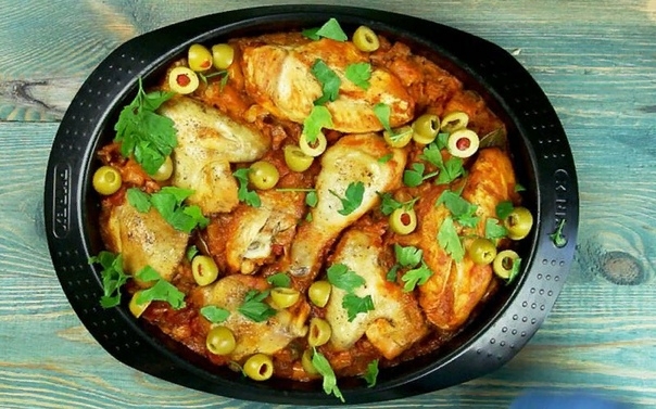 Тушеная курица по-испански