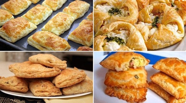 Пирожки из слоеного теста с разными начинками. 6 вкуснейших рецептов Пирожки из слоеного теста с разными начинками. 6 вкуснейших рецептов