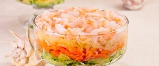 Салат-коктейль из креветок