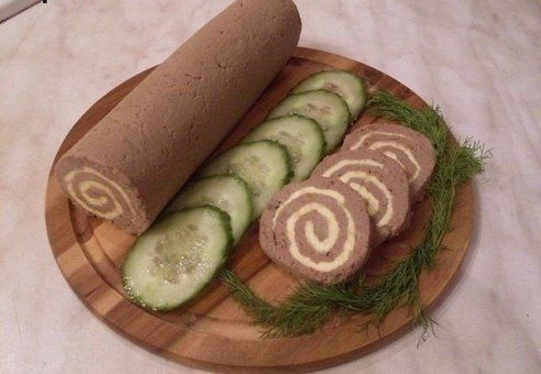 Рулет из куриной печени