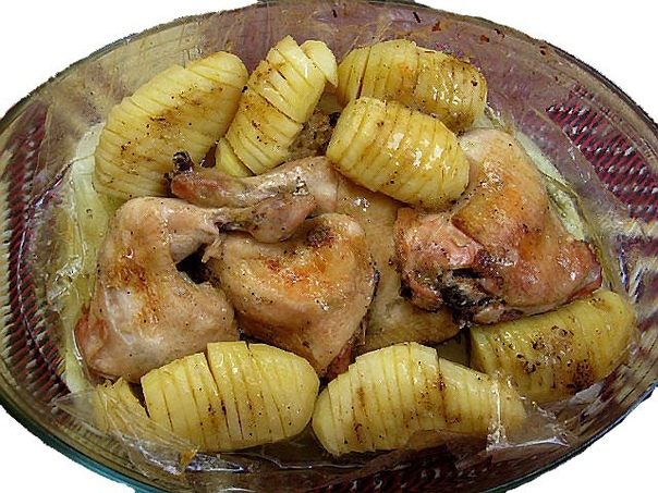 Курица с картошкой "в рукаве" Курица с картошкой "в рукаве"