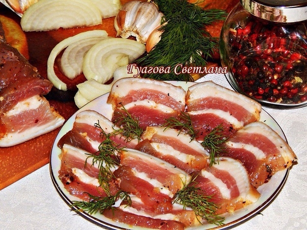 Сало (грудинка) в маринаде Сало (грудинка) в маринаде