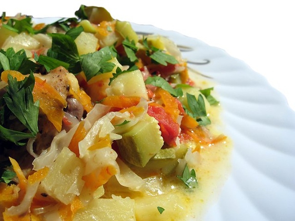 Овощное рагу с курочкой Овощное рагу с курочкой
