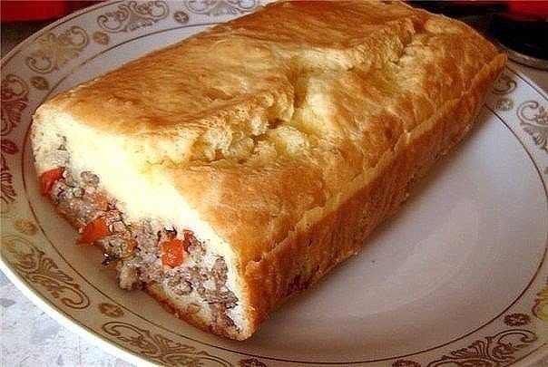"Ленивый" пирог с начинкой...Ну очень вкусно, попробуйте! "Ленивый" пирог с начинкой...Ну очень вкусно, попробуйте!