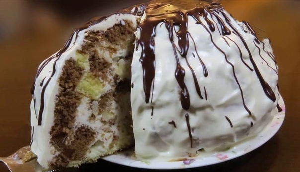Торт Панчо с ананасами и сметанным кремом